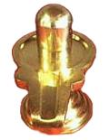 Small Plain Brass Shivling For Home Pooja Temple - 4"